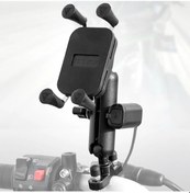 Resim Motowolf Usb Şarj Soketli Gidon Bağlantılı Telefon Tutucu 
