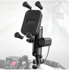 Resim Motowolf Usb Şarj Soketli Gidon Bağlantılı Telefon Tutucu 
