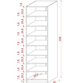 Resim Asratrend Petra Kitaplık Asra Trend K-05 