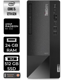 Resim LENOVO Neo 50T 11SE00BJTXE222 i5 12400 24GB RAM 512GB SSD RX550 W11H MASAÜSTÜ BİLGİSAYAR 