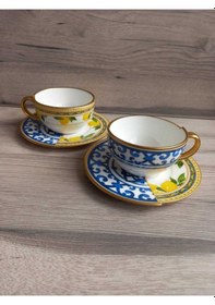 Resim Konyax Lemone 2 Kişilik Çay Fincanı Çok Renkli 