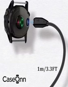 Resim CaseOnn Solar Şarj Kablosu Siyah Fenix 7 ile uyumlu 