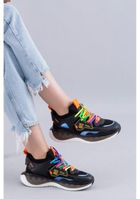 Resim Leonor Guja İthal Özel Seri Kadın Spor Ayakkabı Siyah-siyah Siyah 