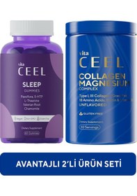 Resim Vita Ceel Sleep 60 Gummies + Collagen Tip 1 3 İçeren Magnezyum Complex 30 Servis 