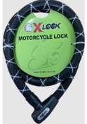 Resim Xbyc 84905c 1,5 Metre Pvc Örme 12x1500mm Halat Kilit Anahtarlı Yüksek Güvenlikli Motosiklet Kilidi 
