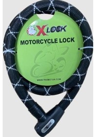 Resim Xbyc 84905c 1,5 Metre Pvc Örme 12x1500mm Halat Kilit Anahtarlı Yüksek Güvenlikli Motosiklet Kilidi 