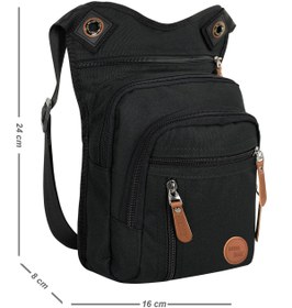Resim CAKARD ÇOK GÖZLÜ SU GEÇİRMEZ SİYAH BEL BACAK OMUZ MOTORCU ÇANTASI 