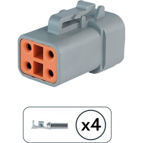 Resim DEUTSCH DTP06-4S Erkek Konnektör 4 Pin Kablosuz 