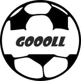 Resim Goooll Futbol Topu Sticker 10 x 10 cm 