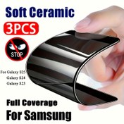 Resim Galaxy S25Ultra S25 Plus S25 S24 Ultra S24 Plus S24 FE S24 S23 Ultra vb. için 3 adet Mat Gizlilik Seramik Ekran Koruyucu Yüksek Hassasiyetli Dokunmatik Tepki Telefon Koruyucu Filmi 