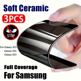 Resim Galaxy S25Ultra S25 Plus S25 S24 Ultra S24 Plus S24 FE S24 S23 Ultra vb. için 3 adet Mat Gizlilik Seramik Ekran Koruyucu Yüksek Hassasiyetli Dokunmatik Tepki Telefon Koruyucu Filmi 