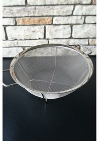 Resim Paslanmaz Çelik Takviyeli Süzgeç - Sepet- Makarna Süzgeci-28 Cm Gümüş 