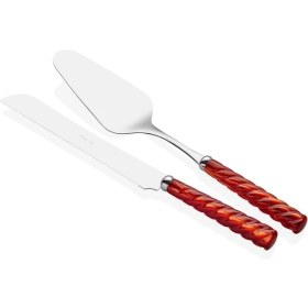 Resim Rivadossi Vito Turuncu Pasta Servis Seti 