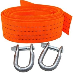 Resim Oto Çekme Halatı Bez Reflektif Turuncu 3 Metre 3 Ton 