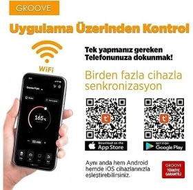 Resim Esmo Home Groove Max Xxl 7l 1800W Wifi Smart Airfryer Air Fryer Yağsız Sıcak Hava Fritözü Siyah 