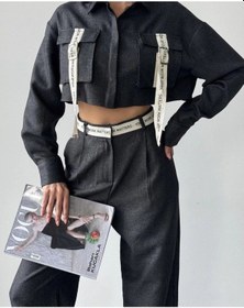 Resim Şerit Detaylı Cepli Gömlek 24k11659 Çok Renkli 