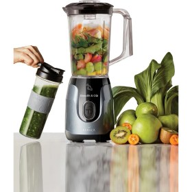 Resim Karaca Plastik Blendfit Antrasit Smoothie Go Blender Set 1000 ml 500 - 800 Watt Plastik Gri 