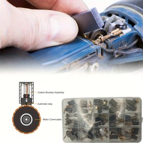 Resim 60 adet Profesyonel Elektrikli Güç Aracı Karbon Fırça Seti - 15 farklı boyut, Verimli Tamir ve Bakım için Dayanıklı Metal Yedek Parçalar, Profesyonel Sınıf Aracı|Çok Yönlü Aracı|Dayanıklı Metal Parçalar, Aracı Parçaları ve Aksesuarlar 