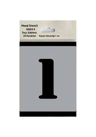 Resim Stencil Rakam Boyama Şablonu X003-sayı Rakam Yüksekliği 7 Cm 