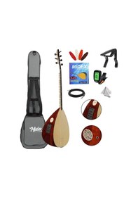 Resim Yonka B-341k Kısa Sap Ardıç Ağacı Sap Gövde Profesyonel Saz Bağlama Seti 