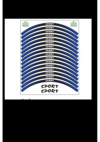 Resim Sevenkardeşler Mavi Siyah Sport Reflektörlü Jant Şeridi 