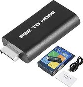 Resim PS2 - HDMI Dönüştürücü Adaptörü ve 1,5 M Kablolar Değişimi için yeni, Playstation 2 PS2 Slim / Fat Video Oyun Konsolları ile Uyumlu, 3,5 mm Ses Portu ile 59 inç 1080P Yüksek Çözünürlüklü Kablo 