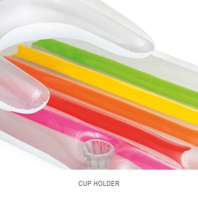 Resim Şişme Havuz Deniz Yatağı - Sultan Yatağı - Bardaklıklı - Gümüş (58802EU) 