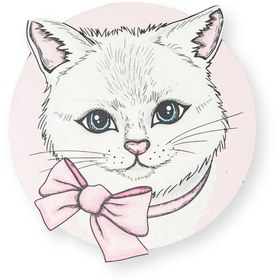 Resim Myros Cat Ahşap Bardak Altlığı Magnet 