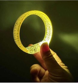 Resim Sarı Led Işıklı Baskı Yapılabilen Pilli Bileklik Bilezik 1,5 Cm Genişlik Diğer 