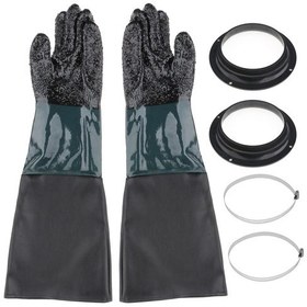 Resim Suntek Kumlama Kabini Için 1 Çift 60cm Yedek Dayanıklı Eldiveni 