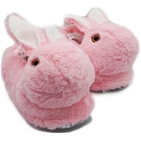 Resim Mergenshoes Unisex Hayvanlı Tavşanlı Panduf Pembe Pembe 