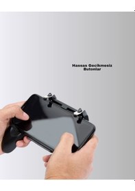 Resim Joystickli Ve Tetikleyicili Pubg Mobile Gamepad Oyun Kontrolcüsü 