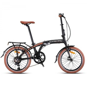 Resim Kron Fd 750 20 Jant V-Fren Katlanır Bisiklet (Mat Siyah Kahverengi) 