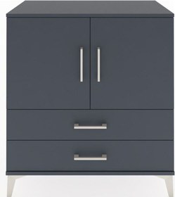 Resim Hyperion Şifonyer Tek Raflı 2 Çekmeceli 2 Kapaklı 88x44x96 Antrasit-antrasit Antrasit 