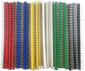Resim 30 Adet 40 Pin Erkek Header Seti 6 Renkli 2.54mm Kırılabilir 