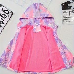 Resim Kızlar için Tatlı Kamuflaj Polar Astarlı Kapüşonlu Ceket, Rahat Gevşek Uzun Kollu Termal Rüzgarlık Ceket İlkbahar/Sonbahar 