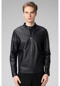 Resim Dericlub Ronaldo Tafta Gerçek Deri Erkek Ceket Lacivert (550881659) Lacivert 
