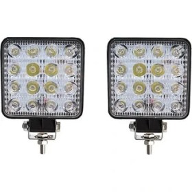 Resim Forza Off Road Beyaz Işık Sis Farı Lambası 16 LED Kare 12-24 V 2 Adet 