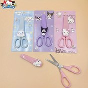 Resim Sanrio Hello Kitty Paslanmaz Çelik Makas - Sevimli Çok Amaçlı Kumaş ve El İşi Makası, Kuromi & Cinnamoroll Tasarımlı, Ofis, Dikiş, Güvenli, Dayanıklı ve Kullanımı Kolay Sanat Malzemeleri 