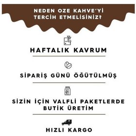 Resim Oze Aromalı Filtre Kahve Tanışma Seti Irish Cream 250 G + All Day Blend 250 G + Vanilya 250 G French Press 