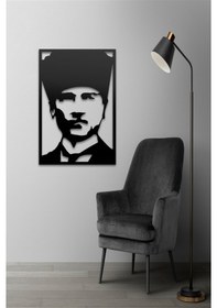 Resim Kalpaklı Atatürk - Metal Tablo 