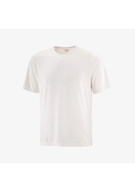 Resim Salomon Shakeout Core Erkek Koşu Tişört Whisper White Lc2639600 Krem 