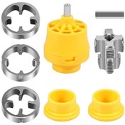 Resim Hombey Elektrikli Pvc Boru Rosçatma Seti, İç Dış Gevşetici, 1/2"-3/4"-1" Çaplı, Ppr/ppe Tüp İçin, Taladro Uyumlu, Alüminyum Alloy, Ev Tamiri Gereci 