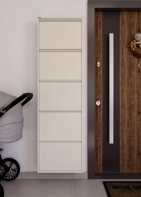 Resim Ceha 5'li Metal Ayakkabılık - Krem 