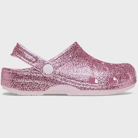 Resim Crocs Classic Chunky Glitter Clog T Simli Terlik Kız Çocuk Terlik 211940-6zw Pembe 