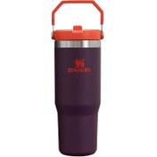 Resim Stanley The Iceflow Flip Straw Pipetli Termos 0,89 L Mor/Turuncu 