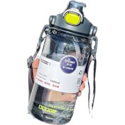 Resim Maryun Büyük Kapasiteli Spor Kayış Plastik Bardak Kız Taşınabilir Açık Çift Pipetli Bardak Yüksek Değerli Tritan Uzay Fincanı (Yurt Dışından) 