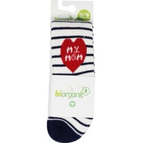 Resim Bibaby Biorganic Mom And Dad Havlu Külotlu Çorap 68418 Ekru 