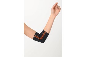 Resim Ortopedik Koruyucu Çift Taraflı Elastik Örme Likralı Kompakt Spor Dirseklik Unisex 
