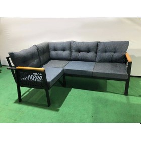 Resim Melisa 2+2 Köşe Yön Değiştirilebilir Koltuk Takımı Balkon-bahçe-kafe-çay Seti Fonksiyonel Mavi 